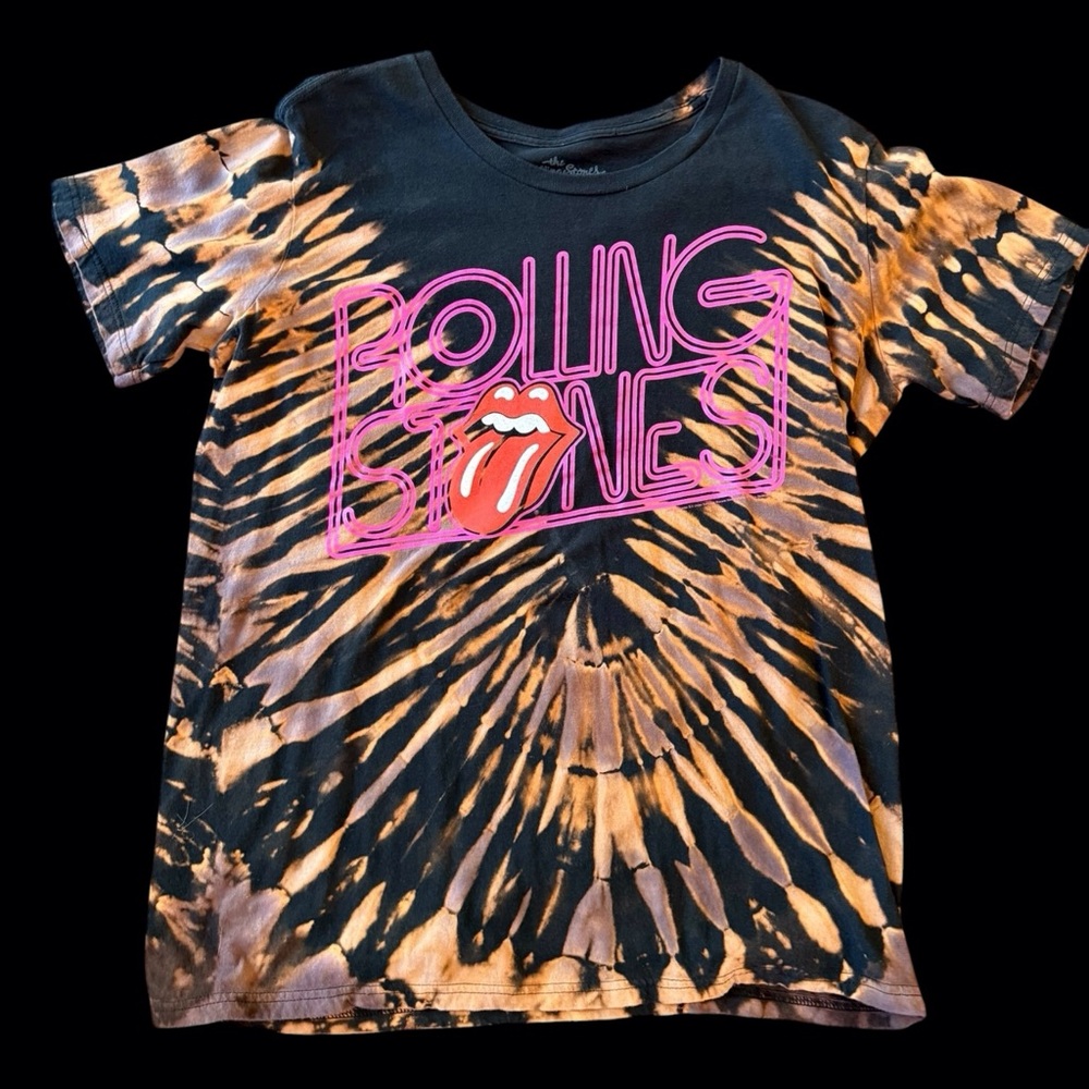 Haus of Hendo Hand Dyed  Black and Orange Tie-Dye Tee
